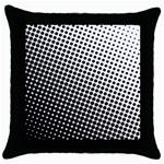 Background Wallpaper Texture Lines Dot Dots Black White Throw Pillow Case (Black) Front