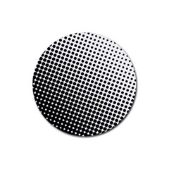 Background Wallpaper Texture Lines Dot Dots Black White Rubber Coaster (Round) 