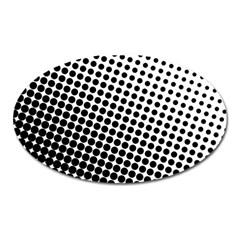 Background Wallpaper Texture Lines Dot Dots Black White Oval Magnet by Amaryn4rt