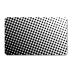 Background Wallpaper Texture Lines Dot Dots Black White Magnet (Rectangular)