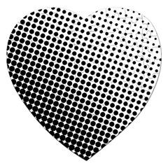 Background Wallpaper Texture Lines Dot Dots Black White Jigsaw Puzzle (Heart)