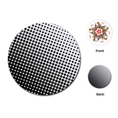 Background Wallpaper Texture Lines Dot Dots Black White Playing Cards (round)  by Amaryn4rt