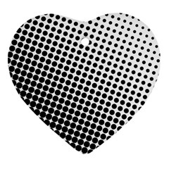 Background Wallpaper Texture Lines Dot Dots Black White Heart Ornament (Two Sides)