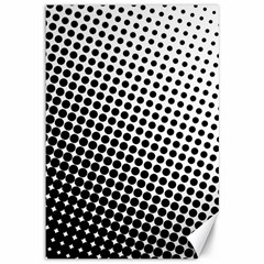 Background Wallpaper Texture Lines Dot Dots Black White Canvas 12  x 18  