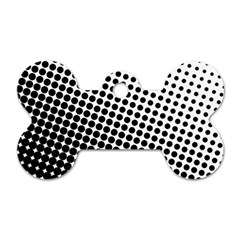 Background Wallpaper Texture Lines Dot Dots Black White Dog Tag Bone (One Side)