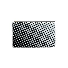 Background Wallpaper Texture Lines Dot Dots Black White Cosmetic Bag (Small) 