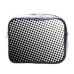 Background Wallpaper Texture Lines Dot Dots Black White Mini Toiletries Bags by Amaryn4rt