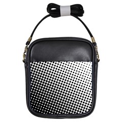 Background Wallpaper Texture Lines Dot Dots Black White Girls Sling Bags by Amaryn4rt