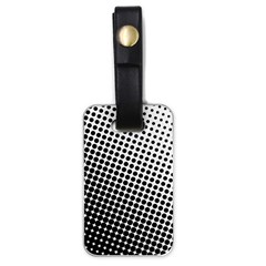 Background Wallpaper Texture Lines Dot Dots Black White Luggage Tags (one Side)  by Amaryn4rt