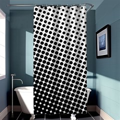 Background Wallpaper Texture Lines Dot Dots Black White Shower Curtain 36  x 72  (Stall) 