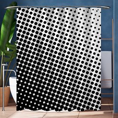 Background Wallpaper Texture Lines Dot Dots Black White Shower Curtain 60  X 72  (medium)  by Amaryn4rt