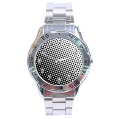 Background Wallpaper Texture Lines Dot Dots Black White Stainless Steel Analogue Watch