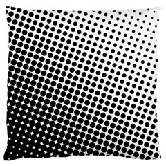 Background Wallpaper Texture Lines Dot Dots Black White Large Cushion Case (Two Sides)