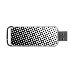 Background Wallpaper Texture Lines Dot Dots Black White Portable USB Flash (Two Sides)