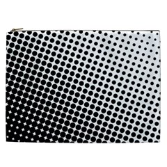 Background Wallpaper Texture Lines Dot Dots Black White Cosmetic Bag (xxl)  by Amaryn4rt