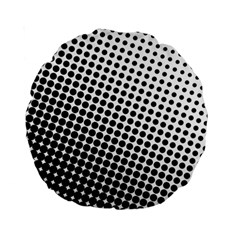 Background Wallpaper Texture Lines Dot Dots Black White Standard 15  Premium Round Cushions