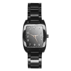 Background Wallpaper Texture Lines Dot Dots Black White Stainless Steel Barrel Watch