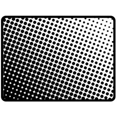 Background Wallpaper Texture Lines Dot Dots Black White Double Sided Fleece Blanket (Large) 