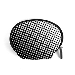 Background Wallpaper Texture Lines Dot Dots Black White Accessory Pouches (small)  by Amaryn4rt