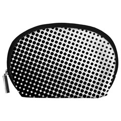 Background Wallpaper Texture Lines Dot Dots Black White Accessory Pouches (Large) 