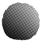 Background Wallpaper Texture Lines Dot Dots Black White Large 18  Premium Flano Round Cushions Front