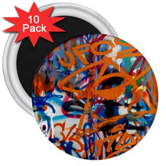 Background Graffiti Grunge 3  Magnets (10 Pack)  by Amaryn4rt