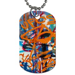 Background Graffiti Grunge Dog Tag (two Sides) by Amaryn4rt