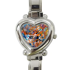 Background Graffiti Grunge Heart Italian Charm Watch by Amaryn4rt