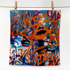 Background Graffiti Grunge Face Towel by Amaryn4rt