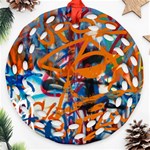 Background Graffiti Grunge Ornament (Round Filigree) Front