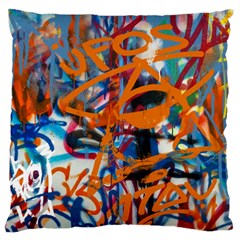 Background Graffiti Grunge Large Flano Cushion Case (one Side) by Amaryn4rt