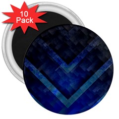 Blue Background Wallpaper Motif Design 3  Magnets (10 Pack)  by Amaryn4rt