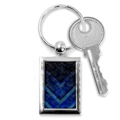 Blue Background Wallpaper Motif Design Key Chains (rectangle)  by Amaryn4rt