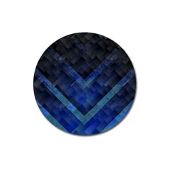 Blue Background Wallpaper Motif Design Magnet 3  (round) by Amaryn4rt