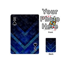 Blue Background Wallpaper Motif Design Playing Cards 54 (mini)  by Amaryn4rt