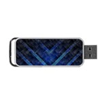 Blue Background Wallpaper Motif Design Portable USB Flash (One Side) Front