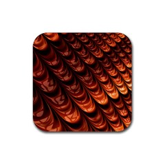 Brown Fractal Mathematics Frax Rubber Coaster (square) 