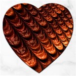 Brown Fractal Mathematics Frax Jigsaw Puzzle (Heart) Front