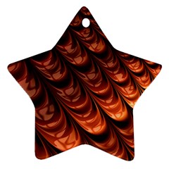 Brown Fractal Mathematics Frax Star Ornament (two Sides) by Amaryn4rt