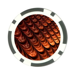 Brown Fractal Mathematics Frax Poker Chip Card Guard (10 Pack) by Amaryn4rt