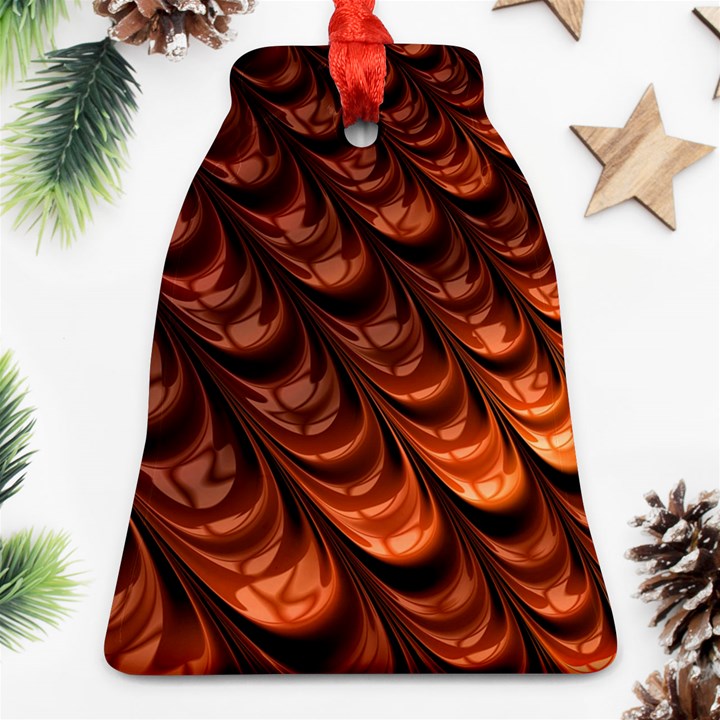 Brown Fractal Mathematics Frax Bell Ornament (Two Sides)