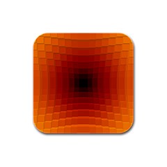 Orange Background Wallpaper Texture Lines Rubber Square Coaster (4 Pack)  by Amaryn4rt