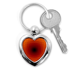 Orange Background Wallpaper Texture Lines Key Chains (heart)  by Amaryn4rt