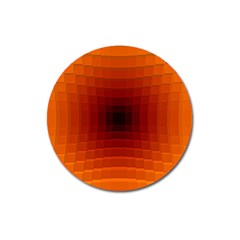 Orange Background Wallpaper Texture Lines Magnet 3  (round) by Amaryn4rt