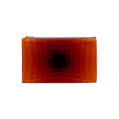 Orange Background Wallpaper Texture Lines Cosmetic Bag (small)  by Amaryn4rt