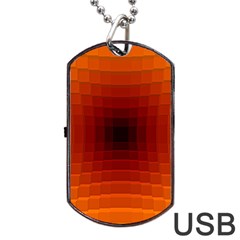 Orange Background Wallpaper Texture Lines Dog Tag Usb Flash (one Side) by Amaryn4rt