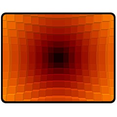 Orange Background Wallpaper Texture Lines Double Sided Fleece Blanket (medium)  by Amaryn4rt