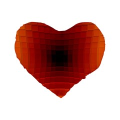 Orange Background Wallpaper Texture Lines Standard 16  Premium Flano Heart Shape Cushions by Amaryn4rt