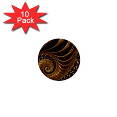 Fractal Spiral Endless Mathematics 1  Mini Buttons (10 Pack)  by Amaryn4rt