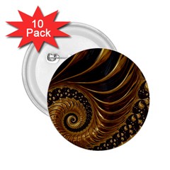 Fractal Spiral Endless Mathematics 2 25  Buttons (10 Pack)  by Amaryn4rt